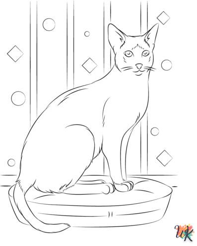 Dibujos para Colorear Gatos 22