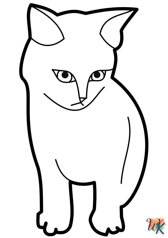 Dibujos para Colorear Gatos 25