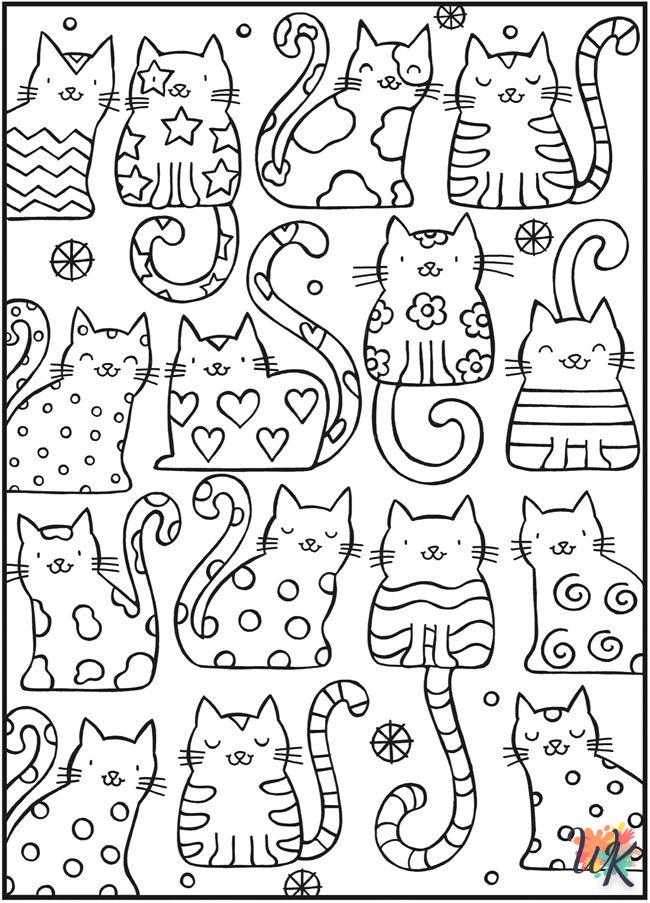 Dibujos para Colorear Gatos 27