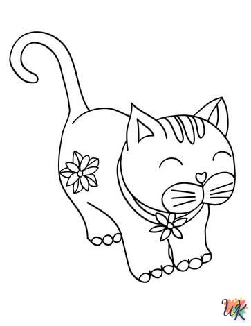 Dibujos para Colorear Gatos 29