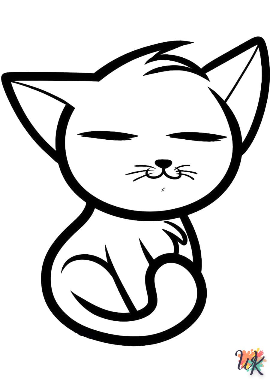 Dibujos para Colorear Gatos 33