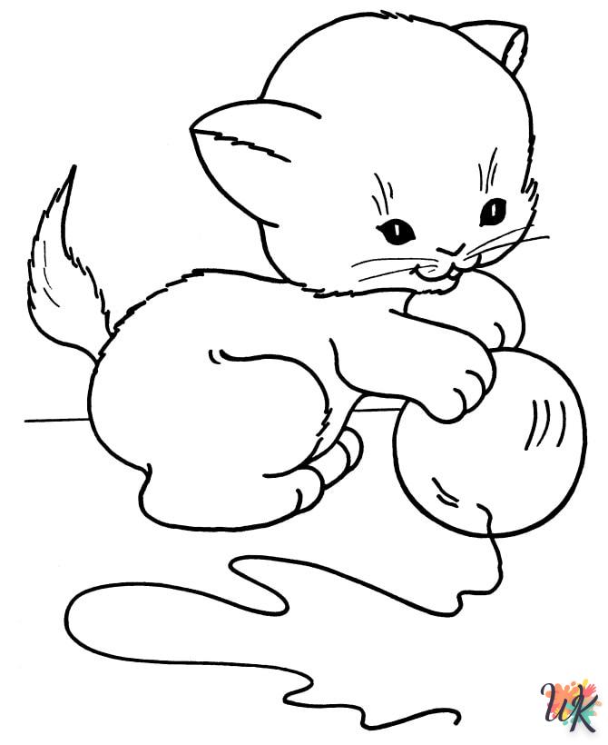 Dibujos para Colorear Gatos 4