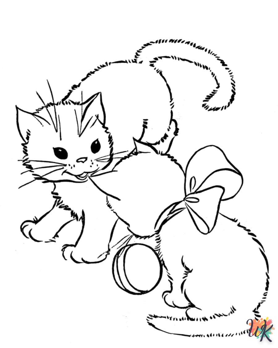 Dibujos para Colorear Gatos 40