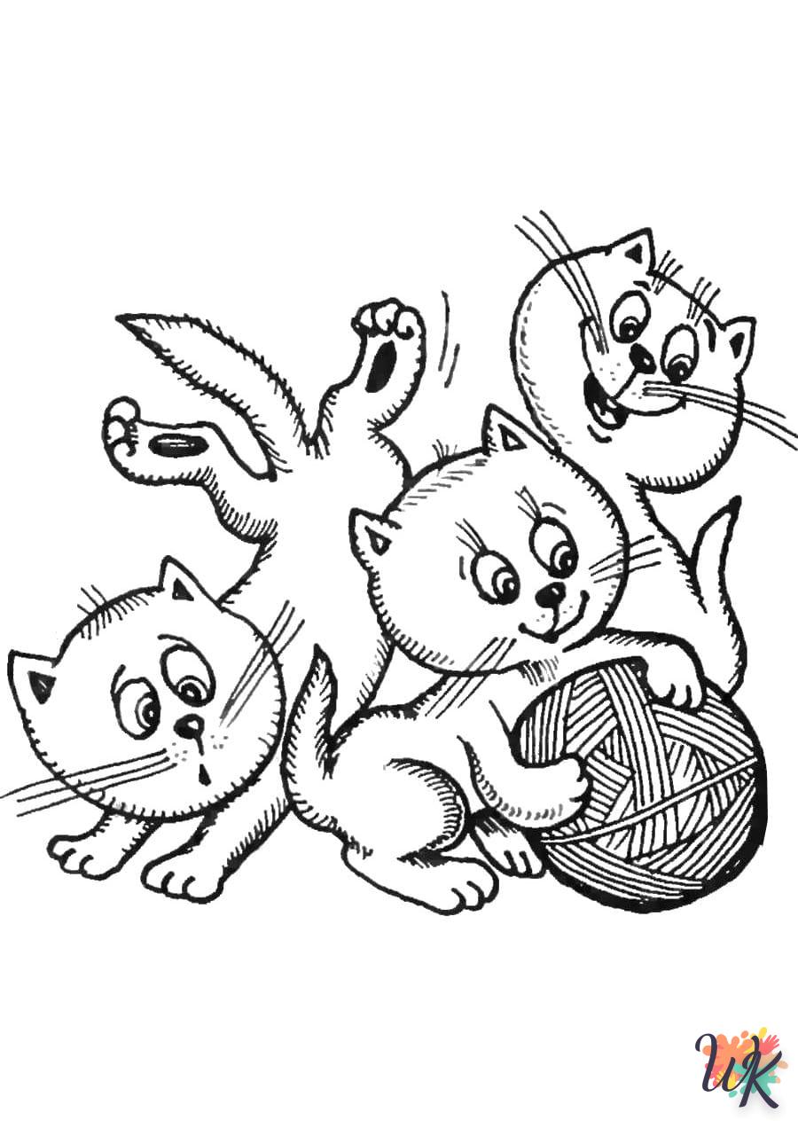 Dibujos para Colorear Gatos 44