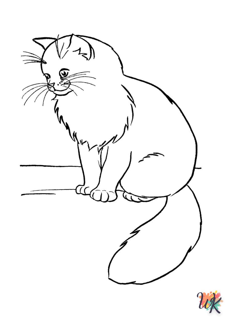 Dibujos para Colorear Gatos 46