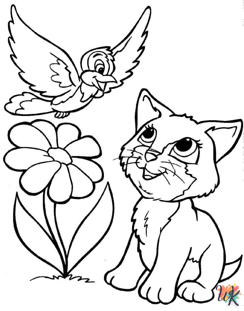 Dibujos para Colorear Gatos 47