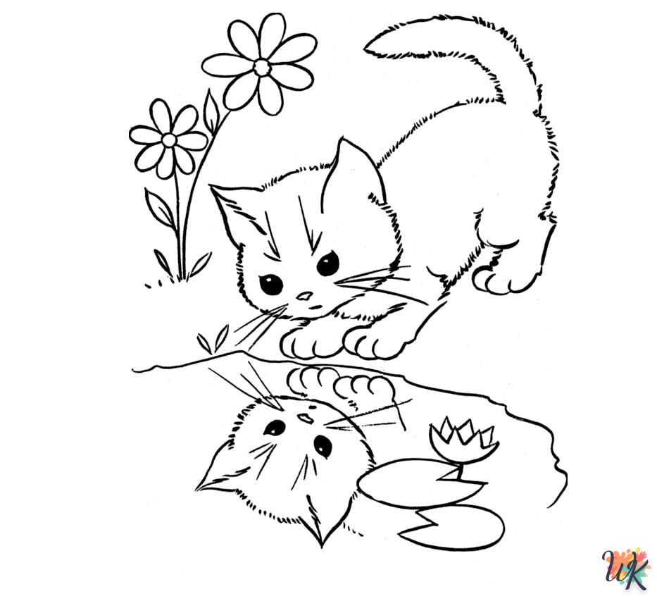Dibujos para Colorear Gatos 51