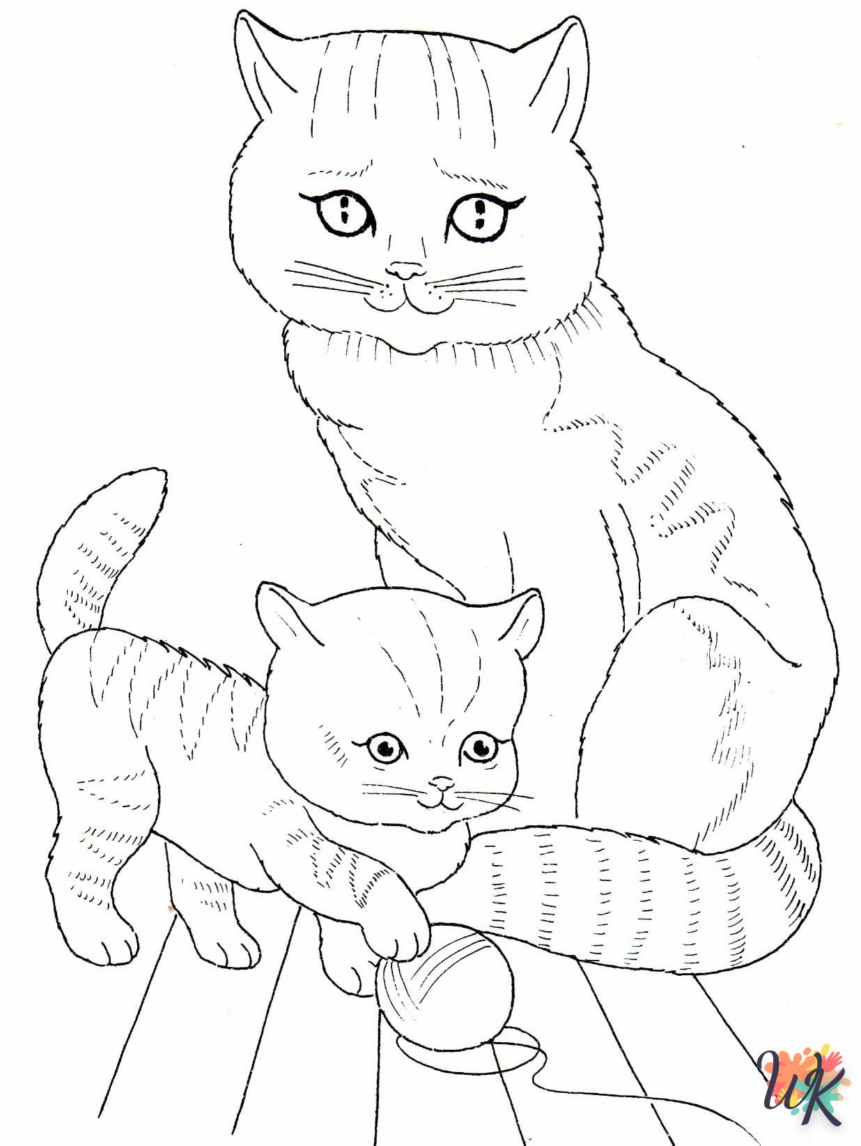 Dibujos para Colorear Gatos 52
