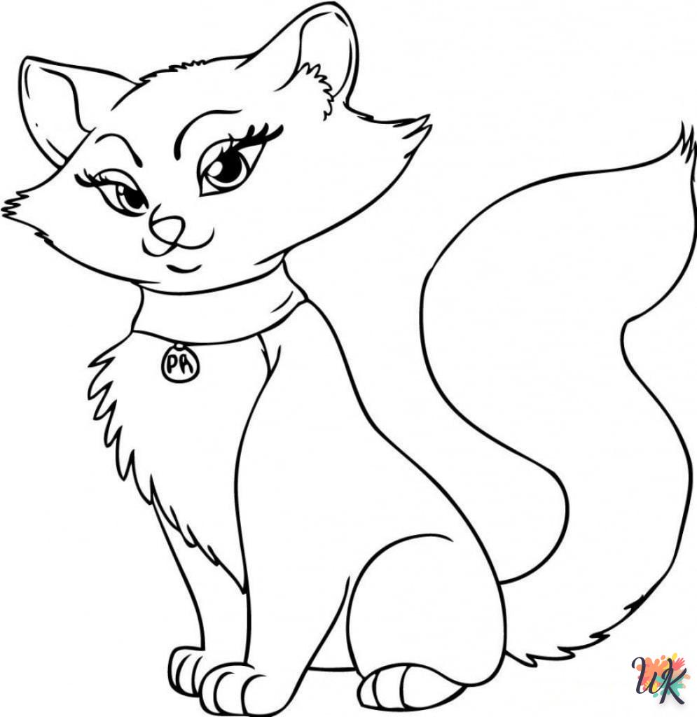 Dibujos para Colorear Gatos 53