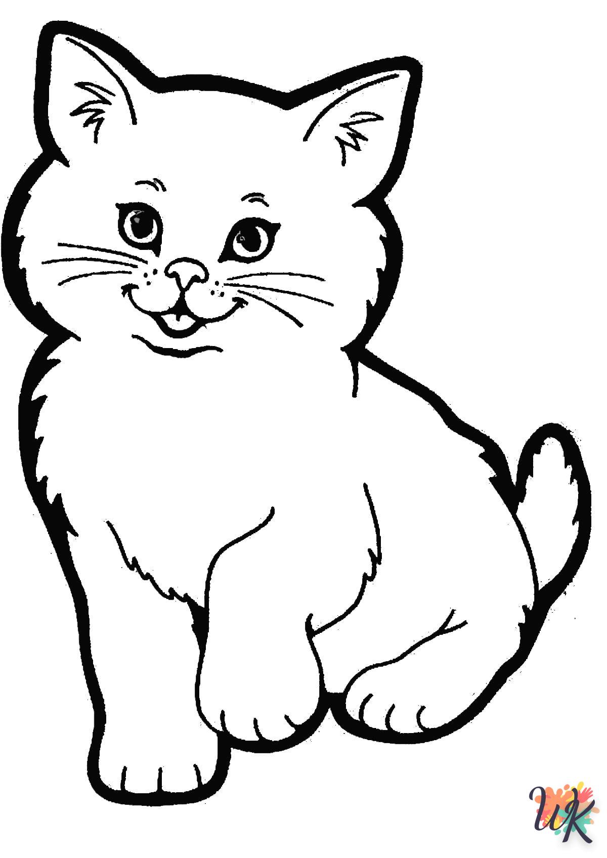 Dibujos para Colorear Gatos 55