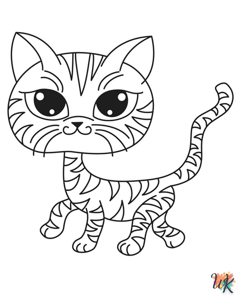 Dibujos para Colorear Gatos 64