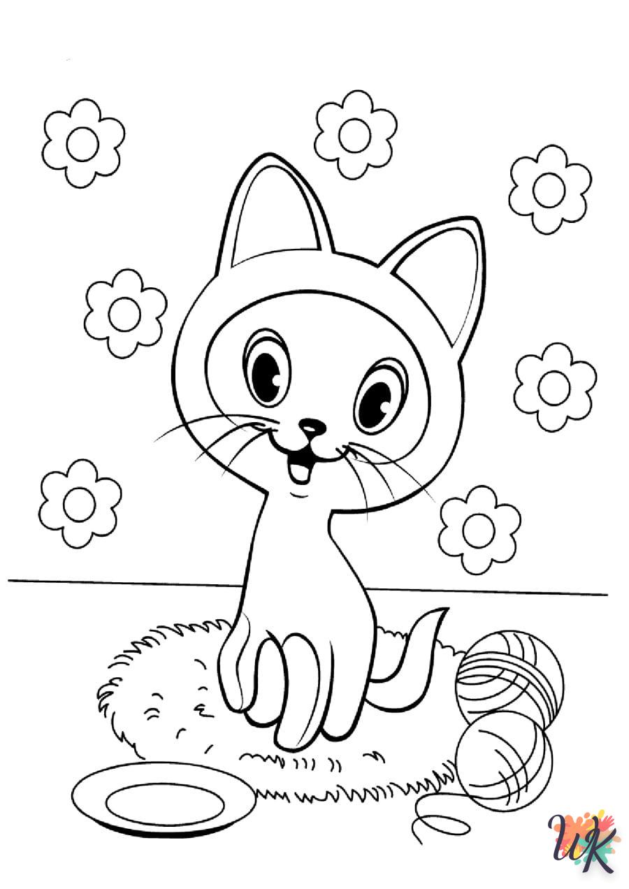 Dibujos para Colorear Gatos 65