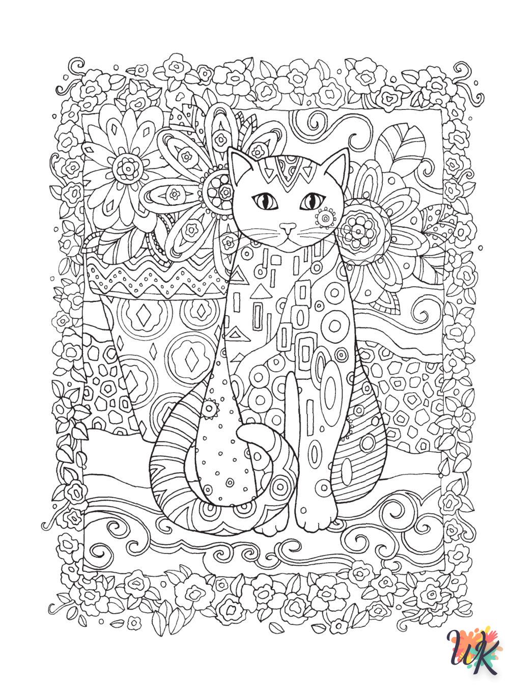 Dibujos para Colorear Gatos 68