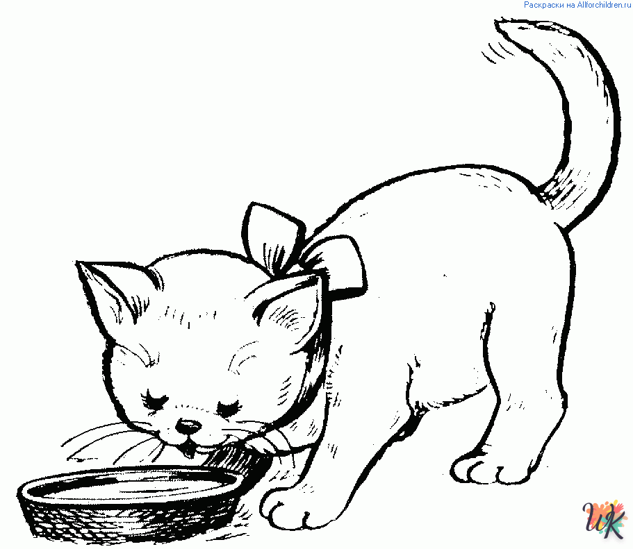 Dibujos para Colorear Gatos 70