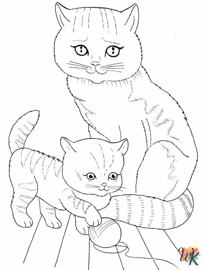 Dibujos para Colorear Gatos 74