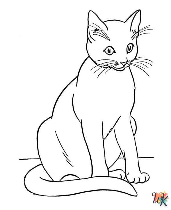 Dibujos para Colorear Gatos 76