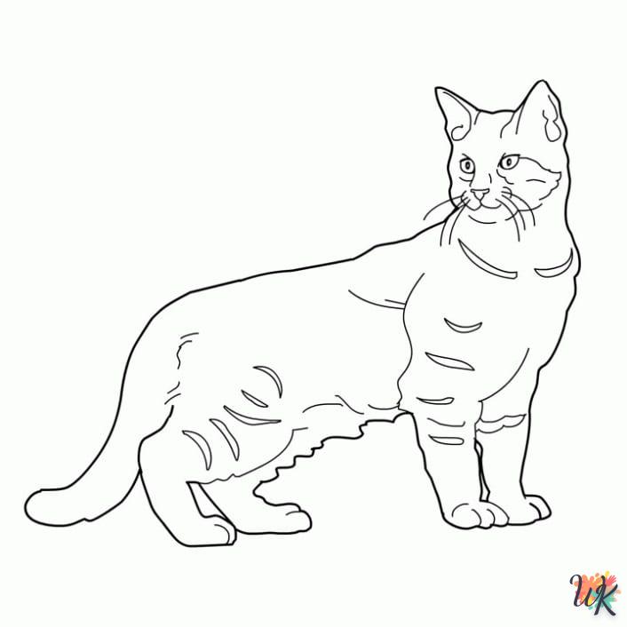 Dibujos para Colorear Gatos 79