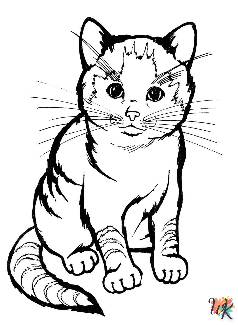 Dibujos para Colorear Gatos 84