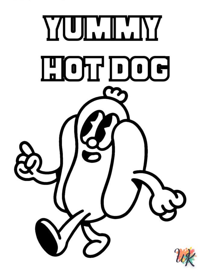 Dibujos para Colorear Hot Dog 100