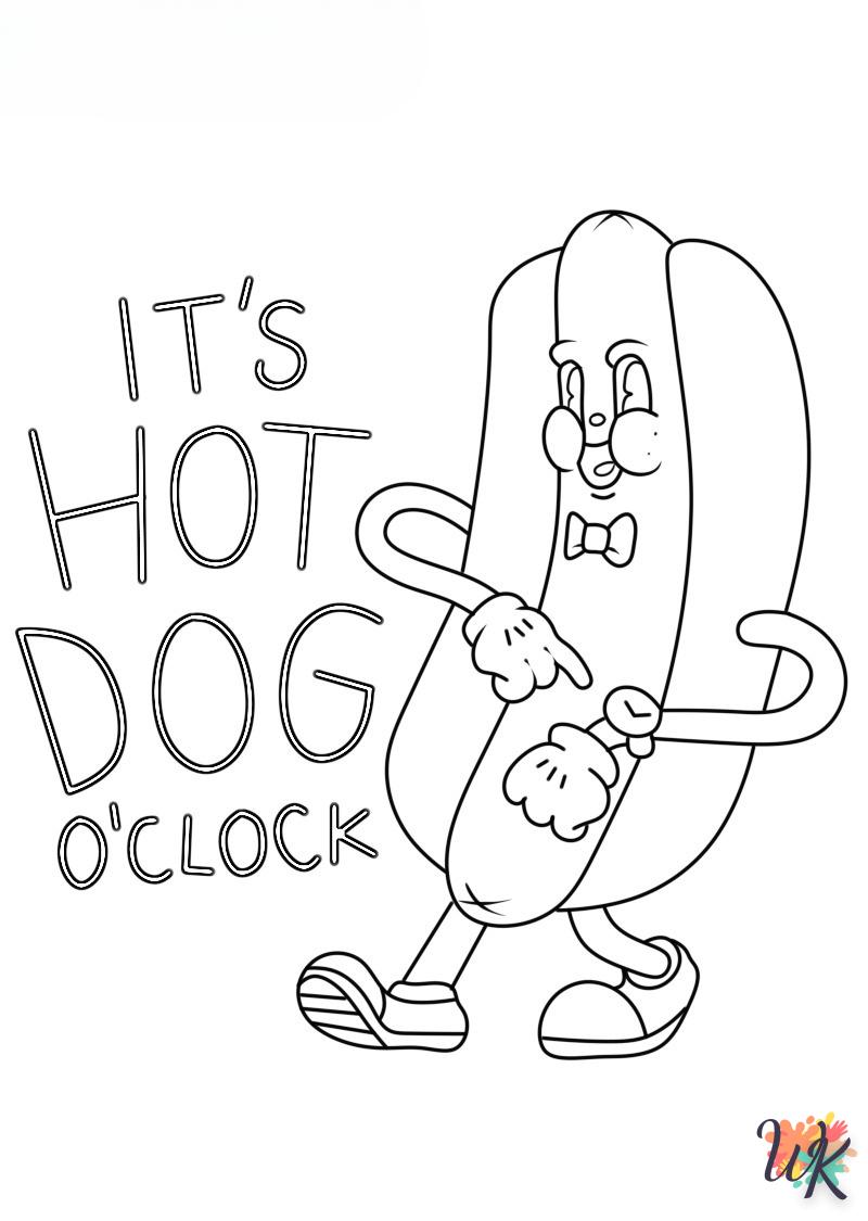 Dibujos para Colorear Hot Dog 104