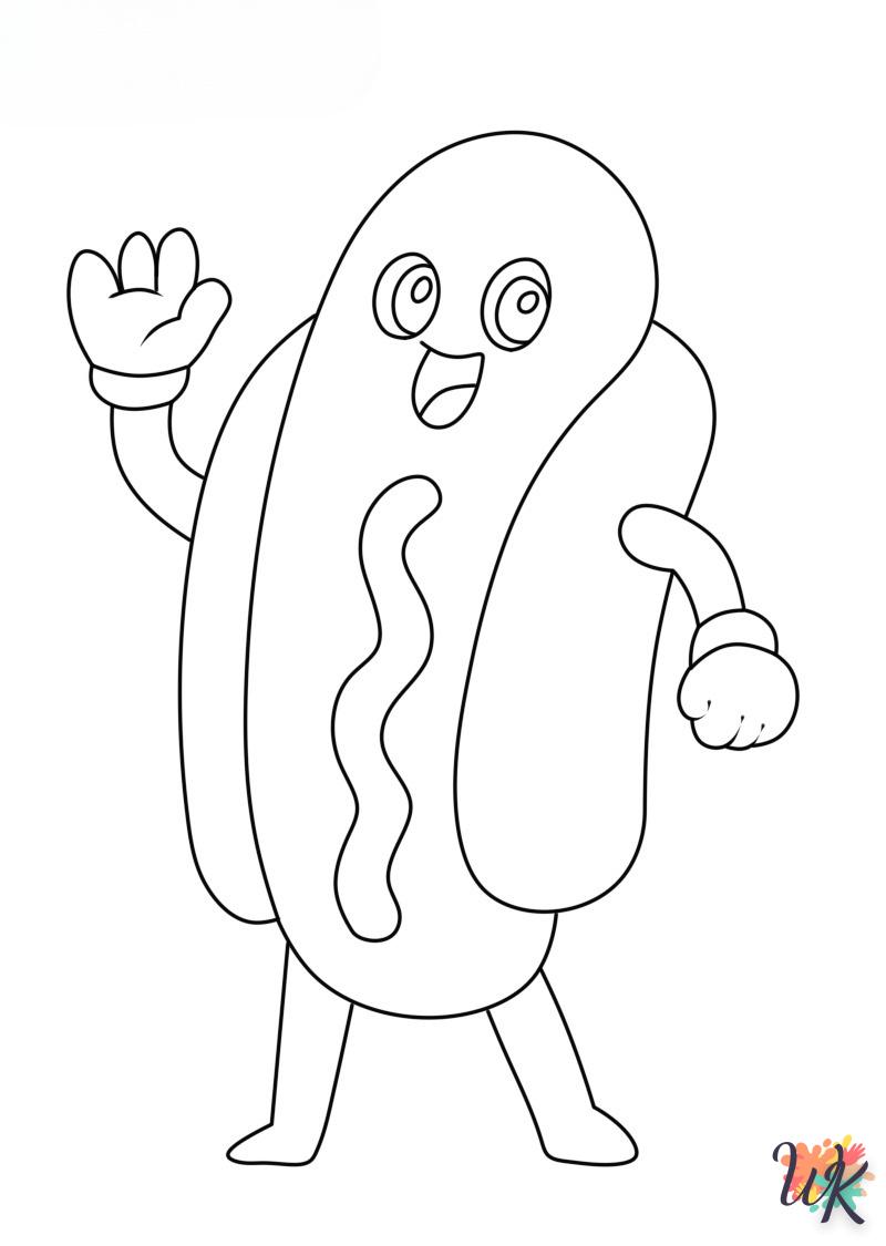 Dibujos para Colorear Hot Dog 109