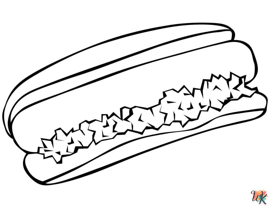 Dibujos para Colorear Hot Dog 14