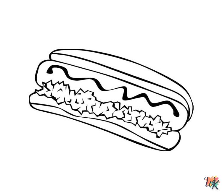 Dibujos para Colorear Hot Dog 39