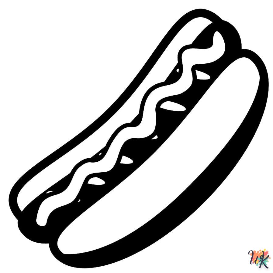 Dibujos para Colorear Hot Dog 4