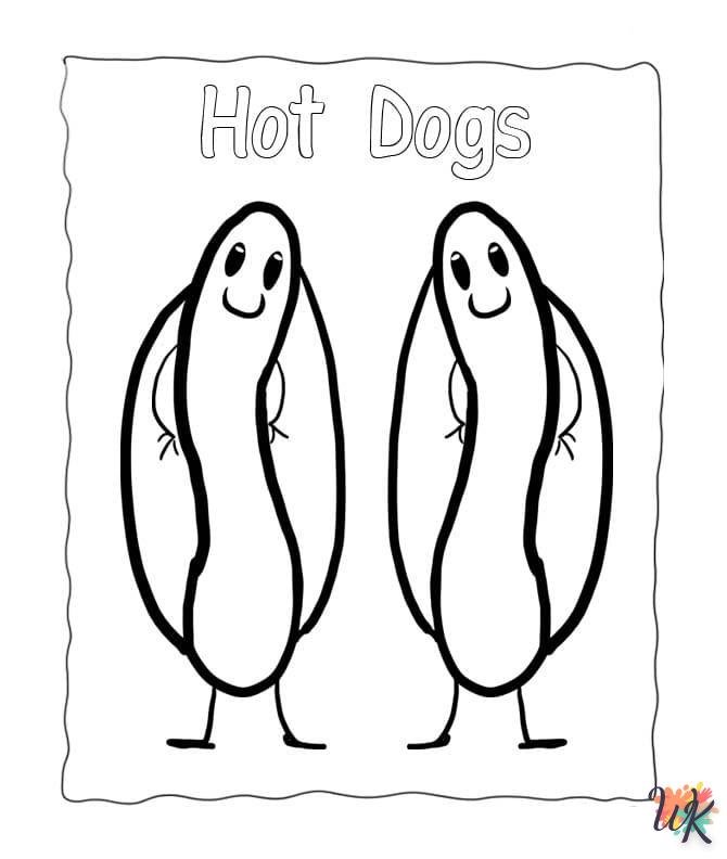 Dibujos para Colorear Hot Dog 42