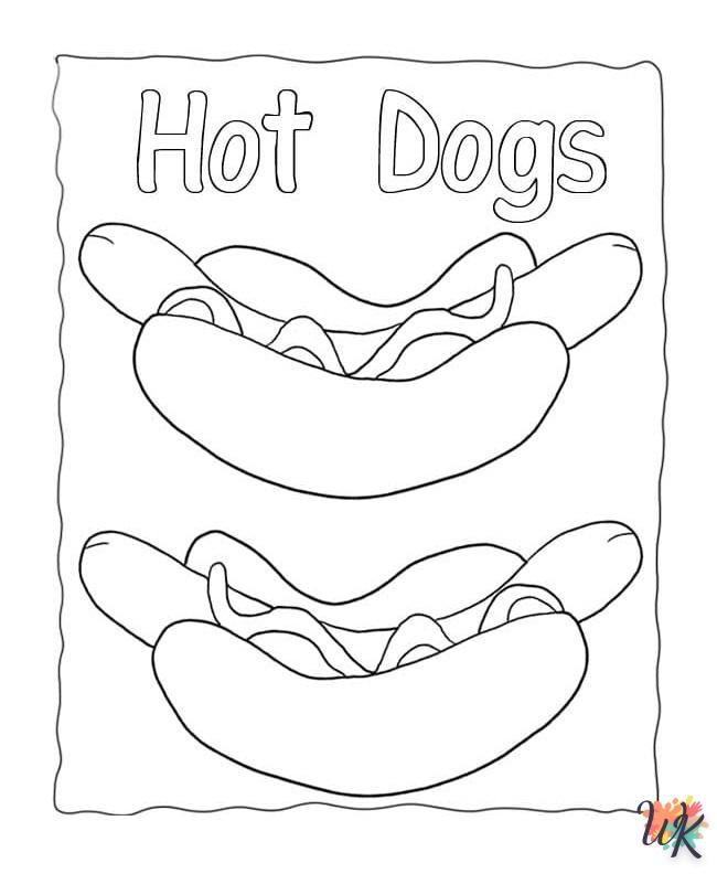 Dibujos para Colorear Hot Dog 48