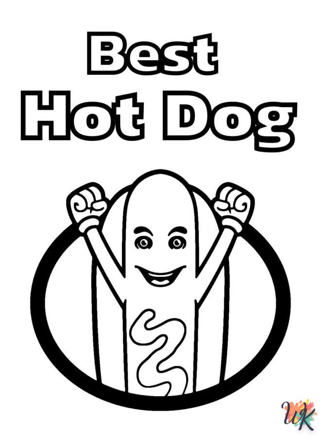 Dibujos para Colorear Hot Dog 5