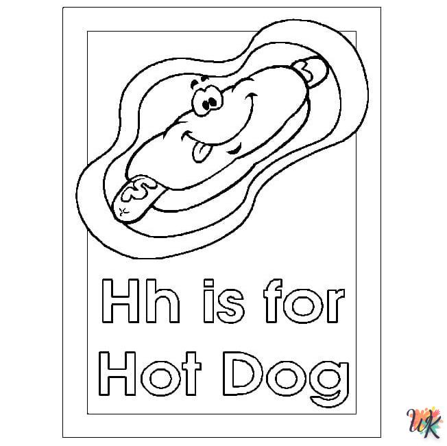 Dibujos para Colorear Hot Dog 51