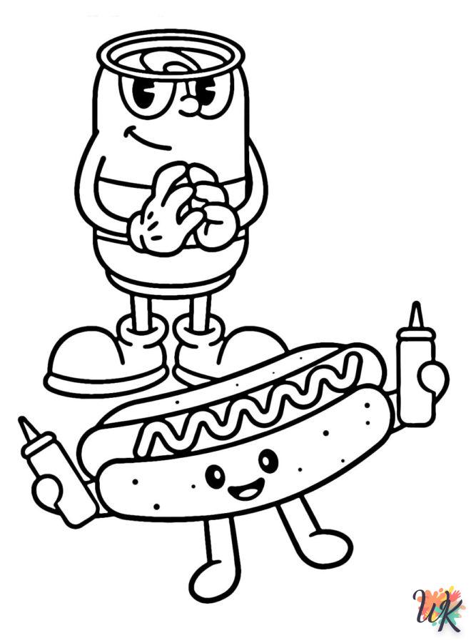 Dibujos para Colorear Hot Dog 52