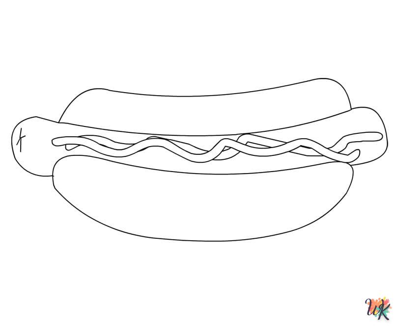 Dibujos para Colorear Hot Dog 6