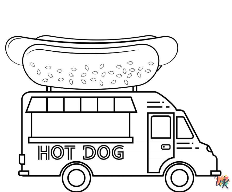 Dibujos para Colorear Hot Dog 64