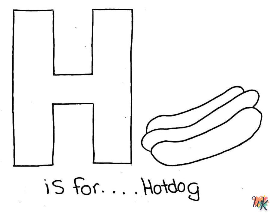 Dibujos para Colorear Hot Dog 73