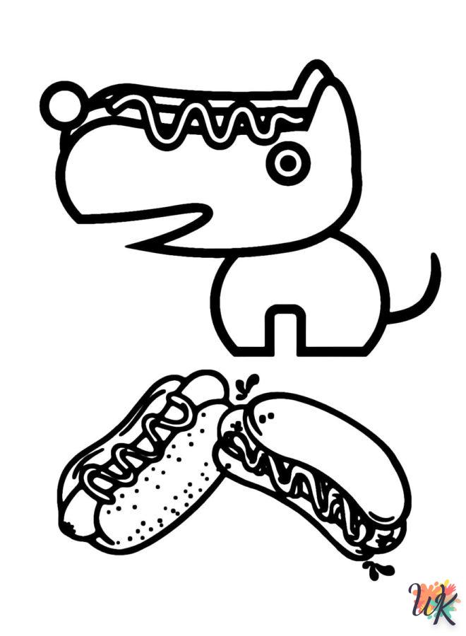Dibujos para Colorear Hot Dog 8