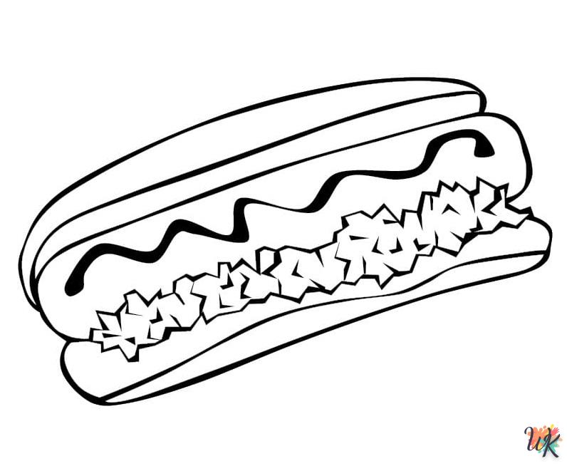 Dibujos para Colorear Hot Dog 81