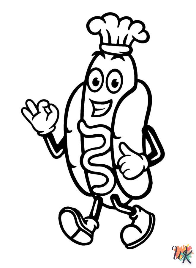 Dibujos para Colorear Hot Dog 9