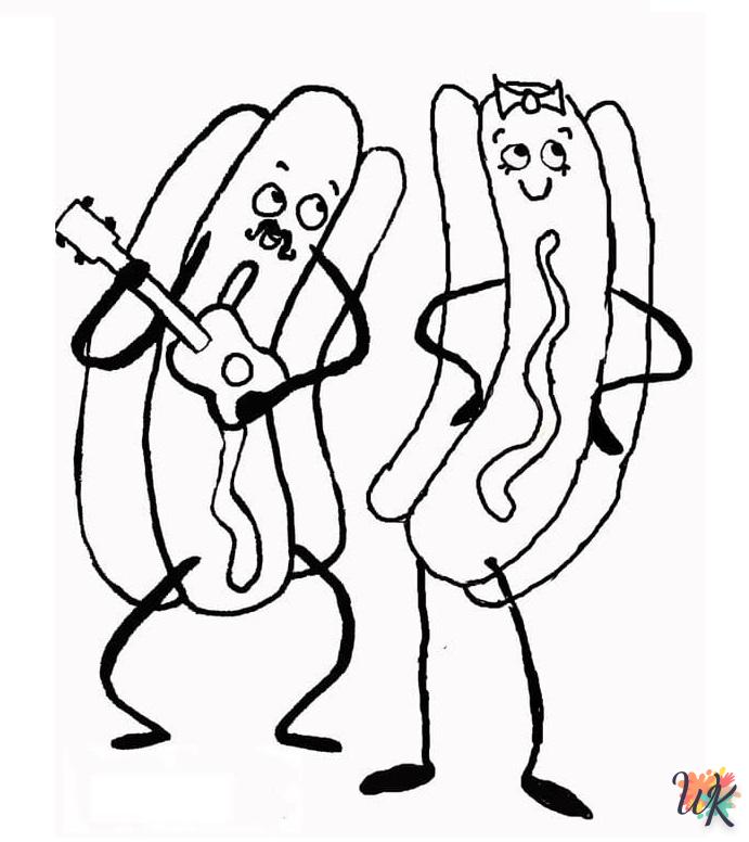 Dibujos para Colorear Hot Dog 90