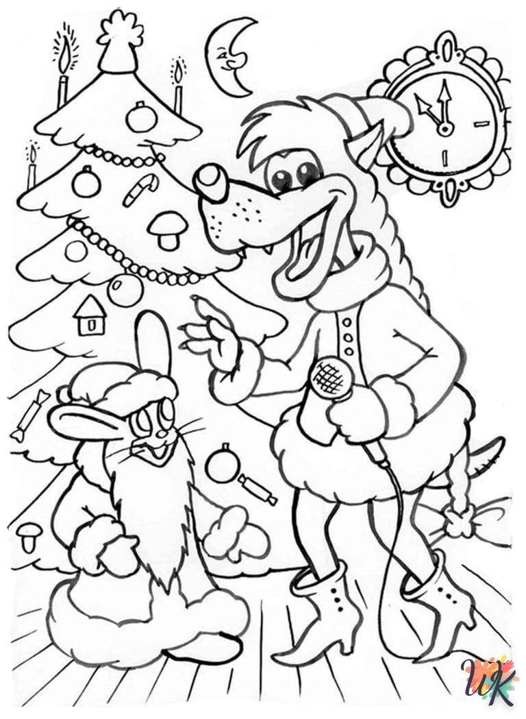Dibujos para Colorear Navidad de dibujos animados 34