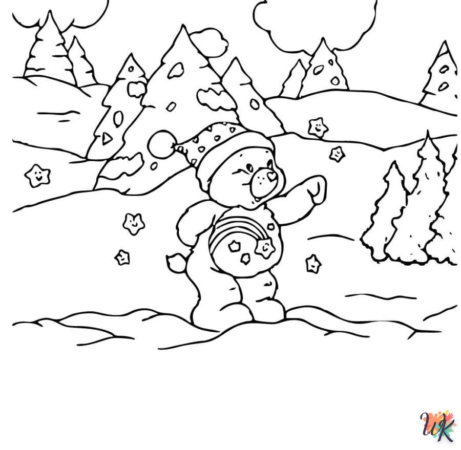 Dibujos para Colorear Paisajes de invierno 22