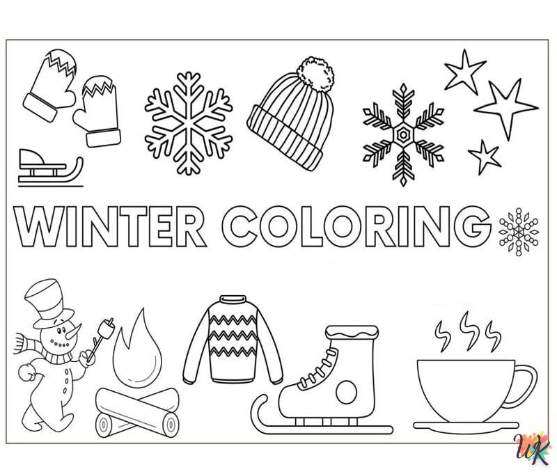 Dibujos para Colorear Paisajes de invierno 35