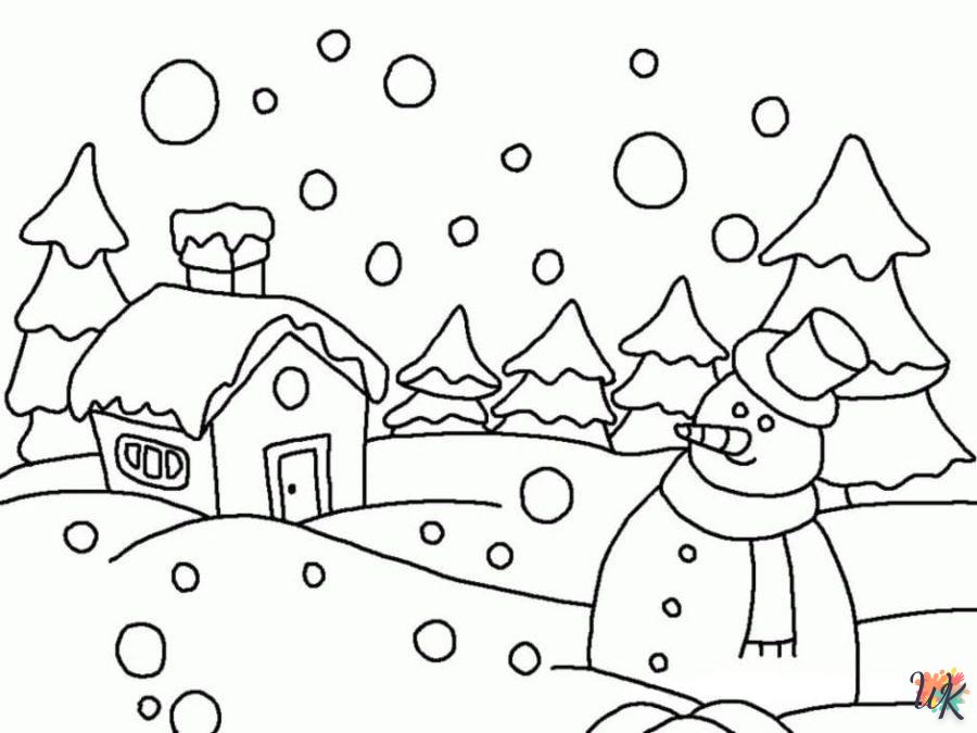 Dibujos para Colorear Paisajes de invierno 45