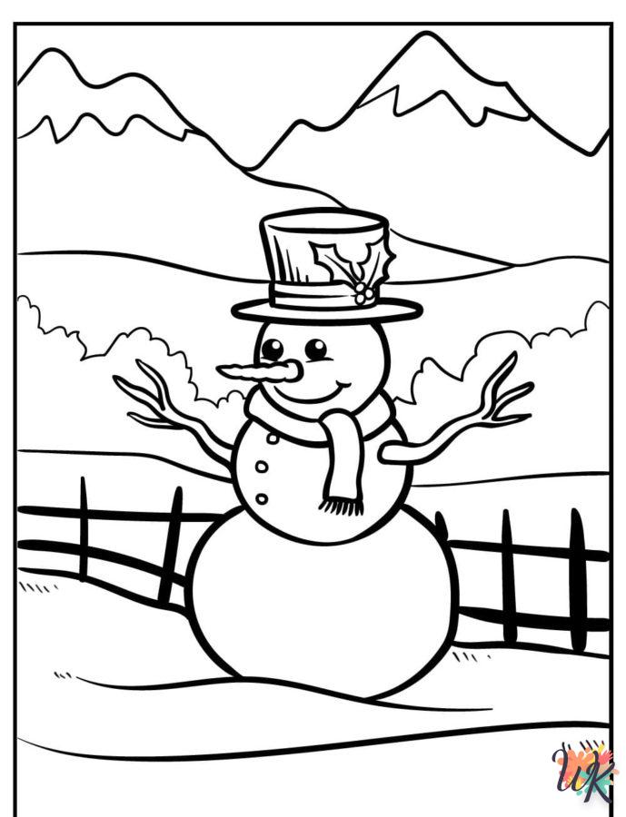 Dibujos para Colorear Paisajes de invierno 5