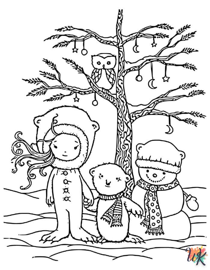 Dibujos para Colorear Paisajes de invierno 68