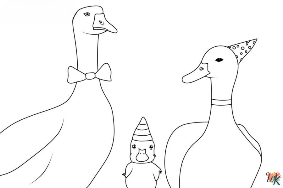 Dibujos para Colorear Patos 104