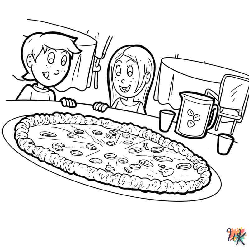 Dibujos para Colorear Pizza 13