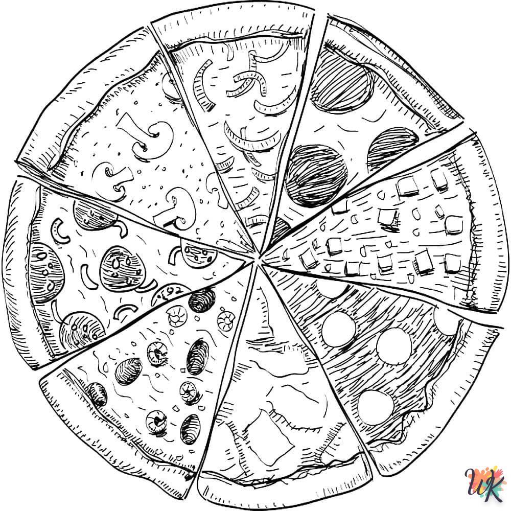Dibujos para Colorear Pizza 15