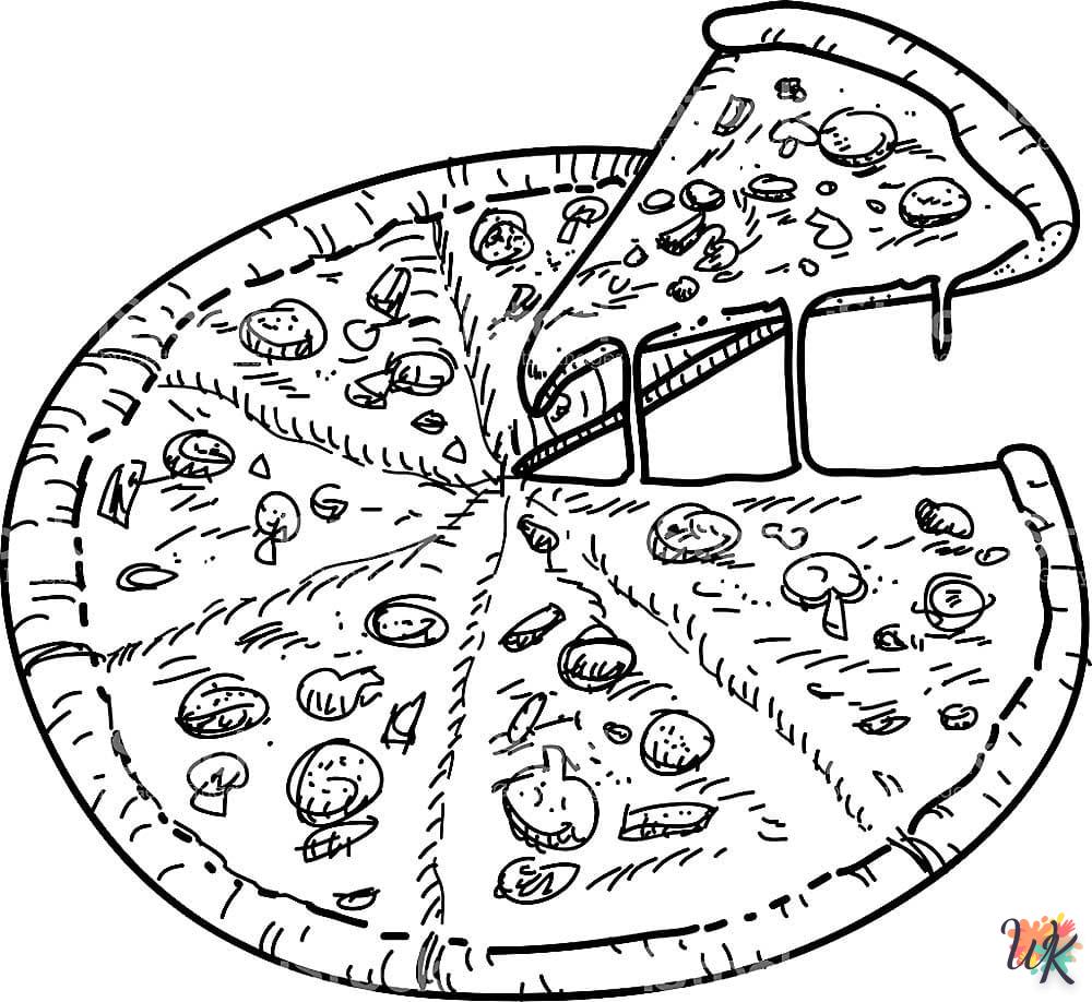 Dibujos para Colorear Pizza 16